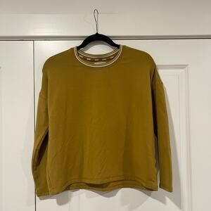 Madewell MWL Olive Green Mustard Longsleeve Shirt Size‎ XXS